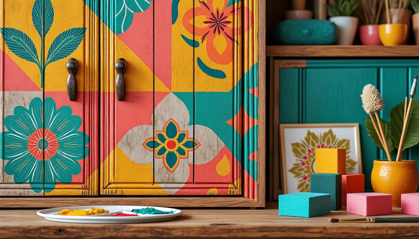 découvrez des idées créatives et colorées pour transformer et sublimer vos meubles en bois avec style et originalité.
