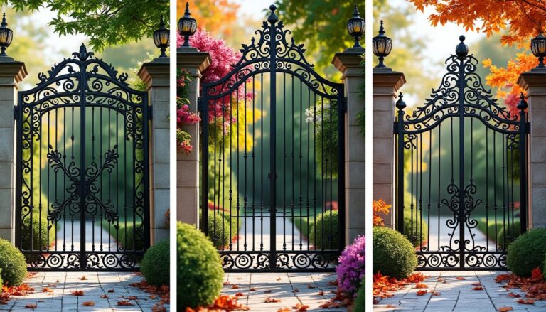 Portail en fer forgé : styles, avantages, entretien saison par saison