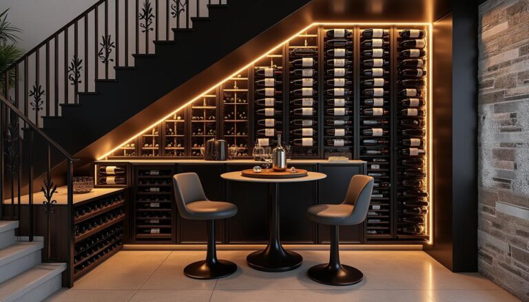 Transformer l&rsquo;espace sous votre escalier en une cave à vin sur mesure : le guide complet