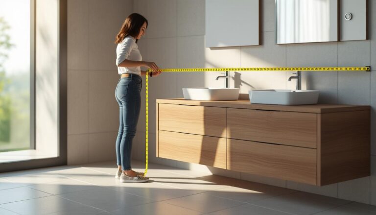 Guide pratique pour déterminer la hauteur parfaite de votre meuble de salle de bains