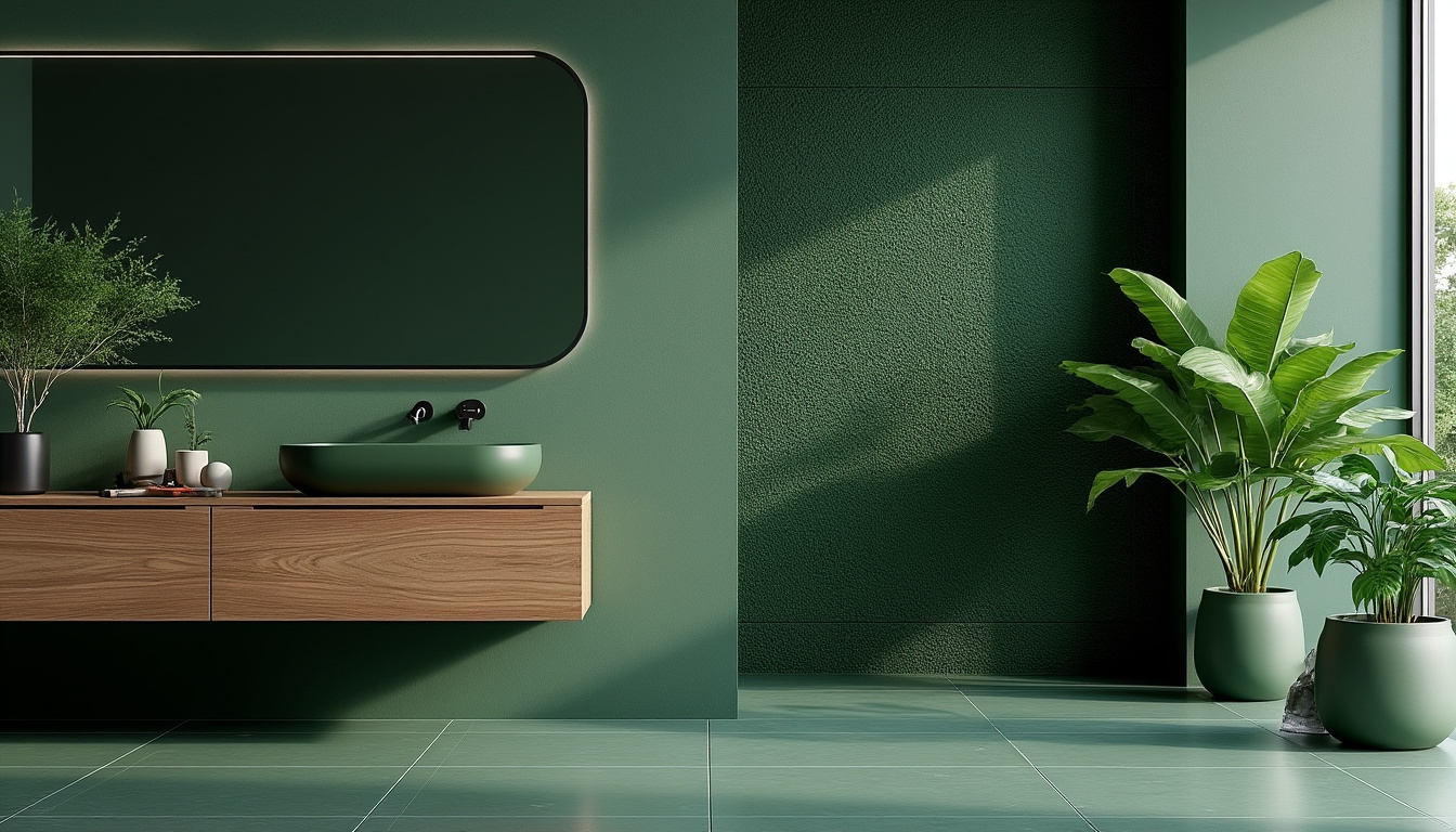 découvrez des idées créatives pour intégrer le carrelage vert dans votre salle de bains et apportez une touche de fraîcheur et d'élégance à votre espace.