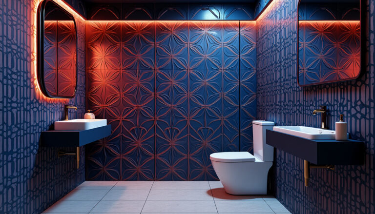 Toilettes décorées : ces petits espaces qui ont osé le papier peint audacieux !