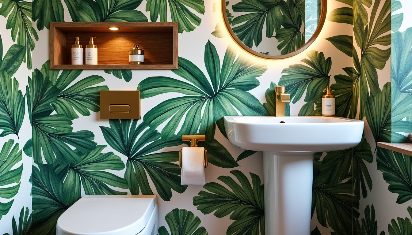 découvrez comment ces toilettes décorées osent le papier peint audacieux pour transformer ces petits espaces en véritables œuvres d'art originales et stylées.
