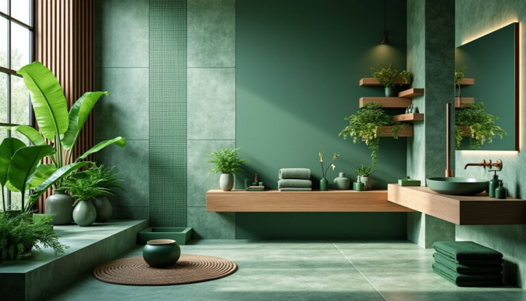 Apportez une touche de nature à votre salle de bains : 10 nuances de vert à adopter