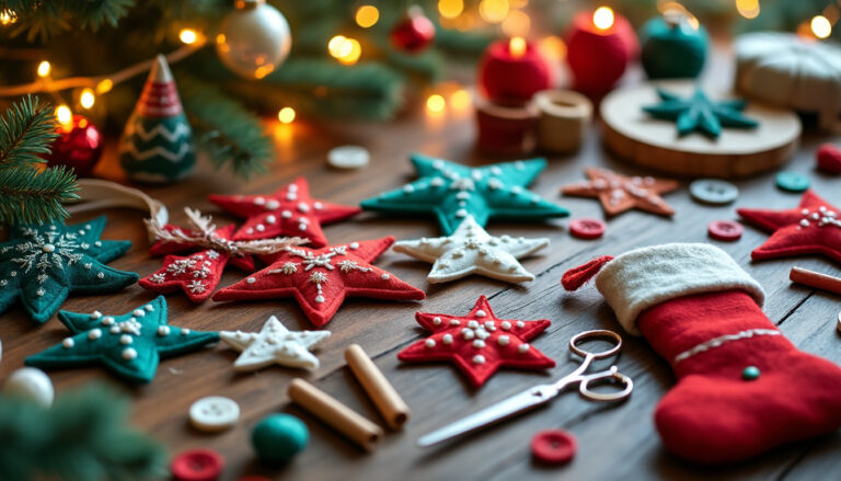 Créez des décorations de Noël charmantes : astuces couture simples et originales