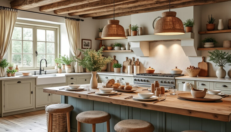 Cuisine rustique chic : 20 inspirations élégantes pour une maison de campagne authentique