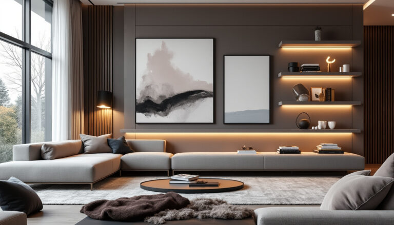 Idées élégantes pour sublimer un grand mur de salon avec style