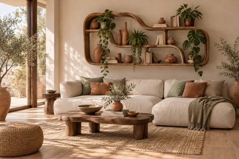 Étagères en rotin : 10 inspirations pour une décoration naturelle et stylée