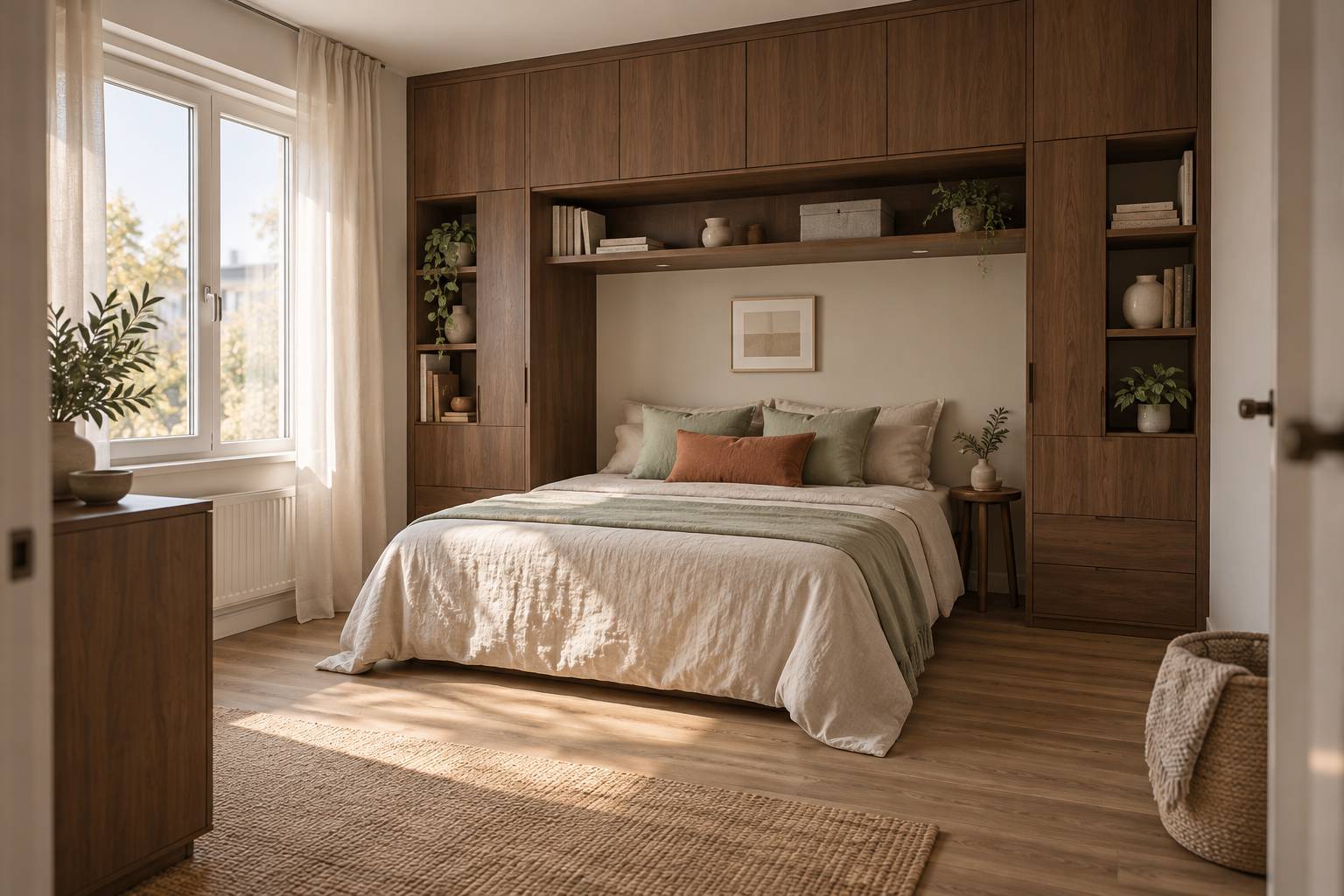 Illustration éditoriale du sujet : Lit pont : 15 astuces ingénieuses pour optimiser l'espace dans une petite chambre