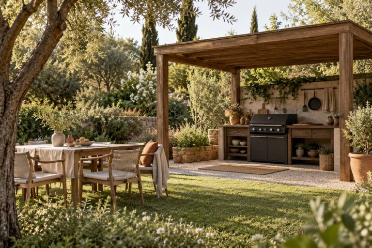 Le refuge parfait pour vos grillades : un abri extérieur pour savourer le barbecue en toutes saisons